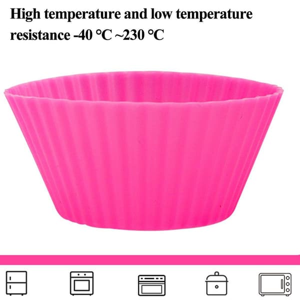 Silikone Mini Cupcake-holder Mini Cupcake-form Bageform Rose Rød KLB