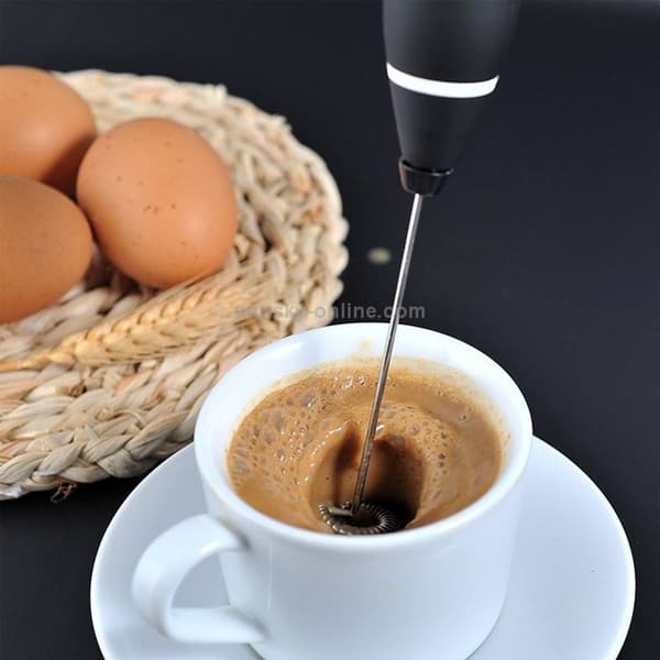 Elektrisk håndpisker til køkken, mælke- og kaffeblander, rustfrit stål, minirører (Sc
