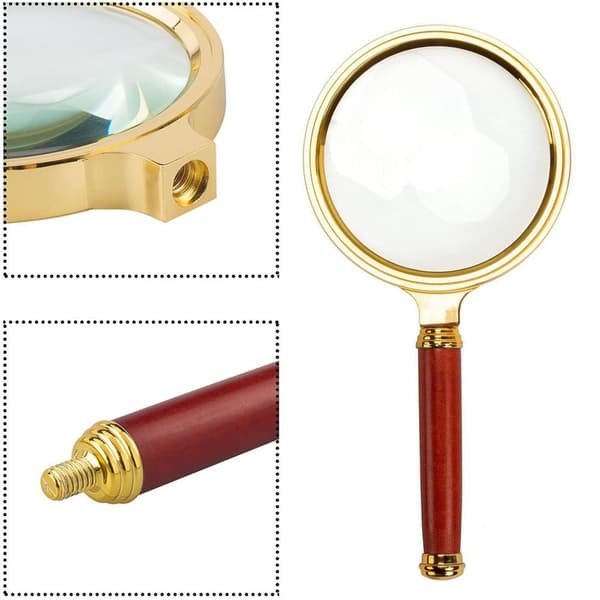 Handheld Magnifier 10x Magnification for Home Study Reading KLB