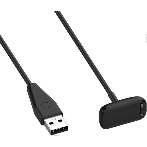 Replacement USB Charging Cable for Fitbit Luxe Fitness Tracker (Black-2pcs)