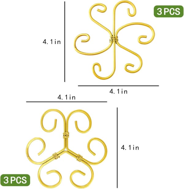 6-pack Monstera Plant Support Kit - Stainless Steel Plant Support, Leaf Clips (3 Heart-shaped + 3 Flower Design) Easy-to-Use Gentle Grip Technology