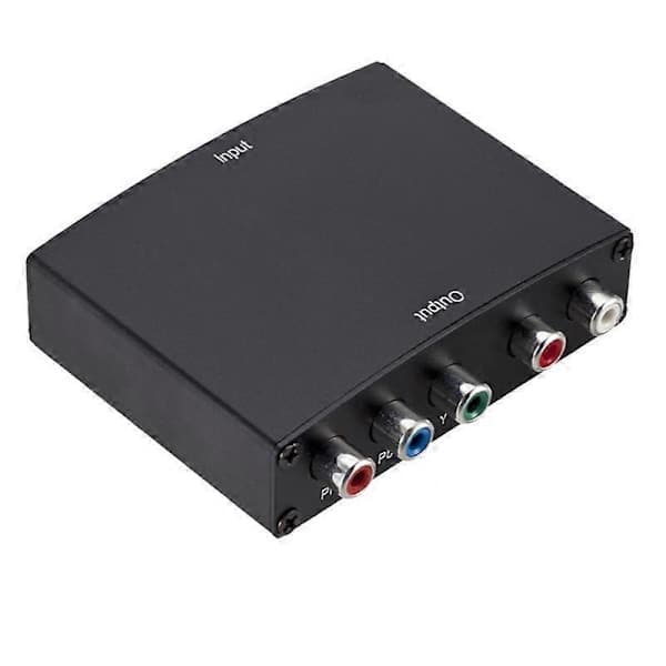 Ypbpr til HDMI Komponent til HDMI-kompatibel HD-konverter Ypbpr+L/R Lyd til HDMI-kompatibel konverter Sort