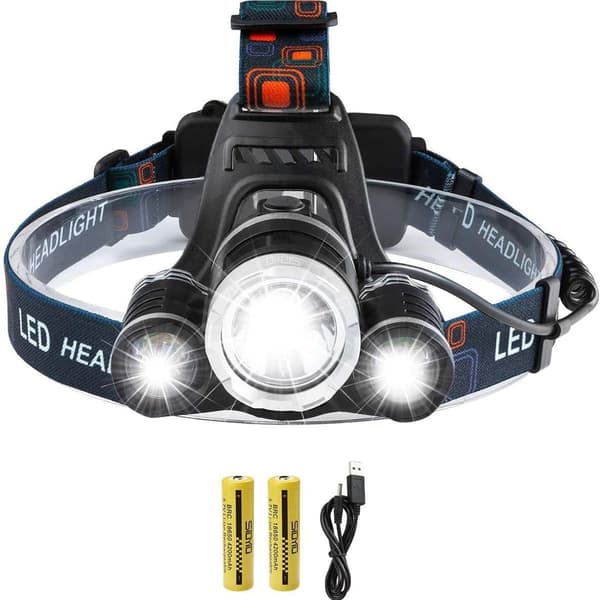 Rechargeable LED Headlamp, 5000 Lumen Running Headlamp, KLB