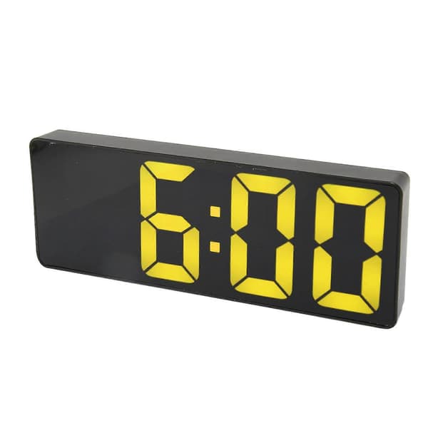 Digital Väckarklocka Svart 12/24H Temperaturvisning USB Eller Batteridriven LED-klocka för Sovrum Kontor Studentrum