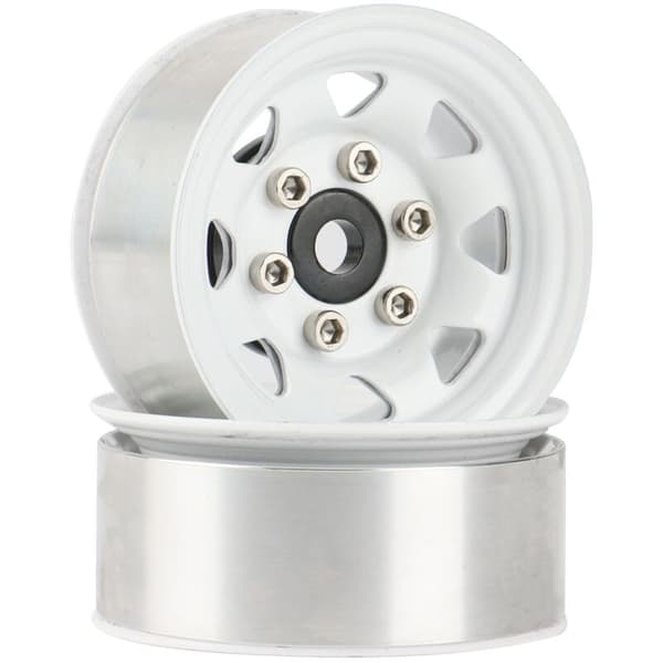 4 stk 1,55 Beadlock Metalfælg Nav til 1/10 RC Bil Axial Jr 90069 D90 CC01 LC70, 1