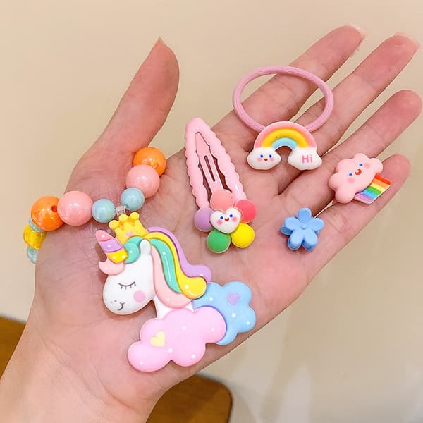 New Cartoon Kids Necklace Set, Back to School Gift, #5 Cute Pony Set [Includes Box] #5 Cute Pony Set [Includes Box]