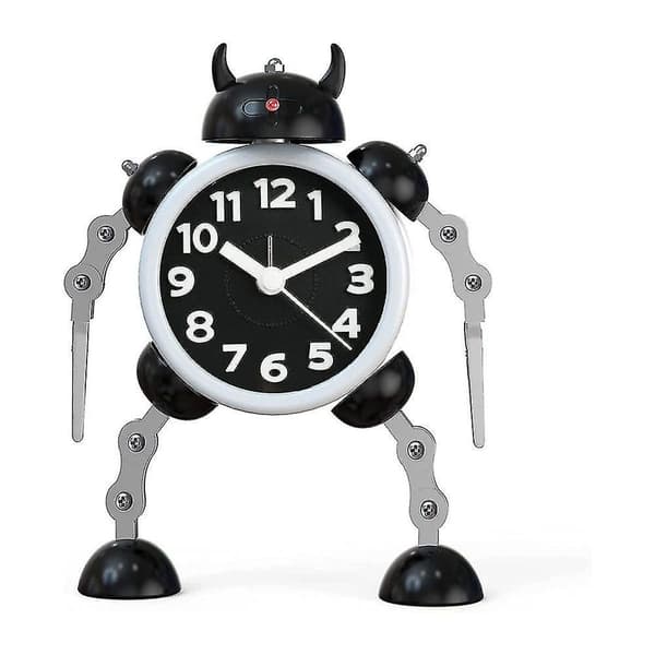 Tyst robotväckarklocka: Analog, ingen tickande och perfekt för barn