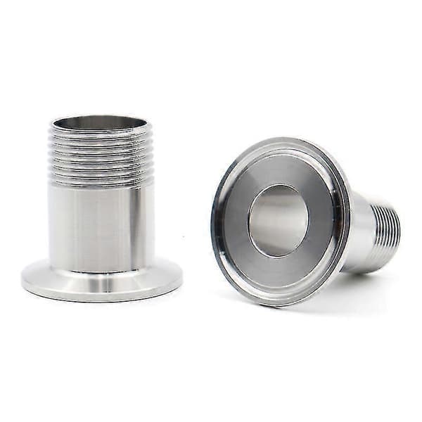 1/4 1/2 3/4 1 Dn15 Dn20 Dn25 Dn32 Dn40 Bspt Hanstik Sanitet Ss304 Rustfrit Stål Rørfittings Tri Clamp Adapter Hjemmebrygning