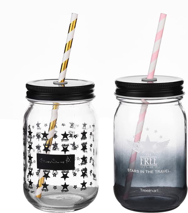 Biodegradable Paper Straws, 100 Pink Straws / Gold Straws for Party
