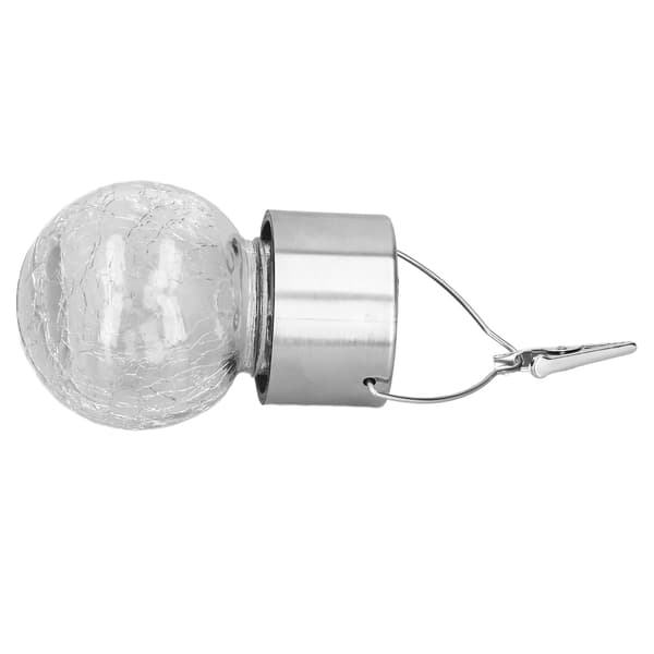 Hanging Solar Lights Glass Ball Shape Crack Pattern Energy Saving Solar Charging Automatic Sensing Lights for Outdoor Use