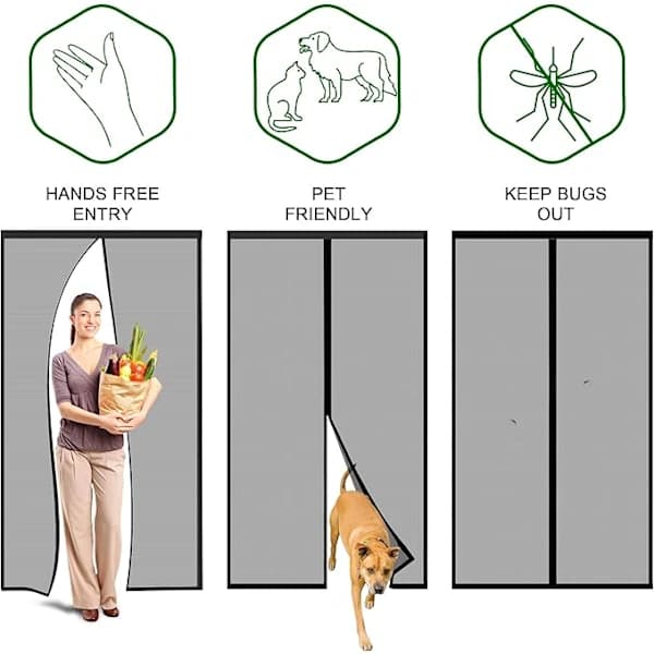 Magnetic Mosquito Net Door 120x210cm Extra Dense Mesh Mosquito Net