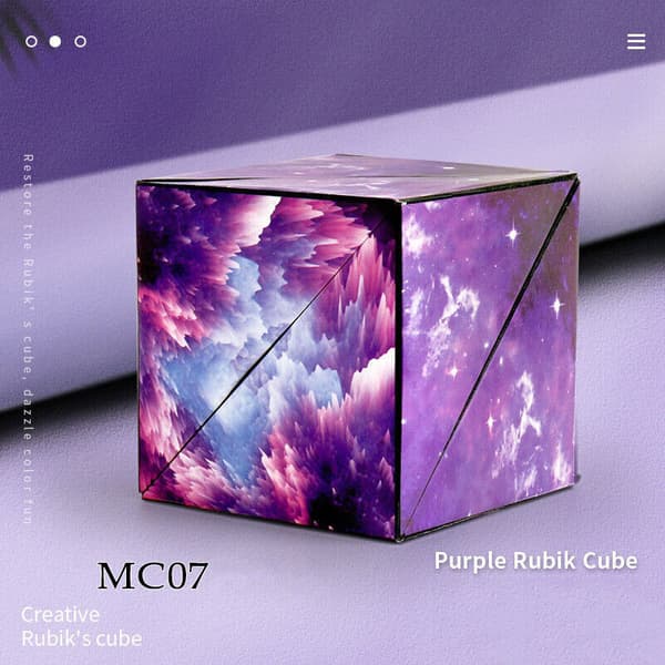 3D Magic Cube Shashibo Shape Shifting box Palapeli lelut lahja MC-07 Purple