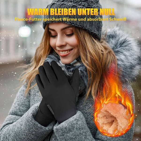 Varme, lette, vanntette, vindtette berøringsskjermvotter