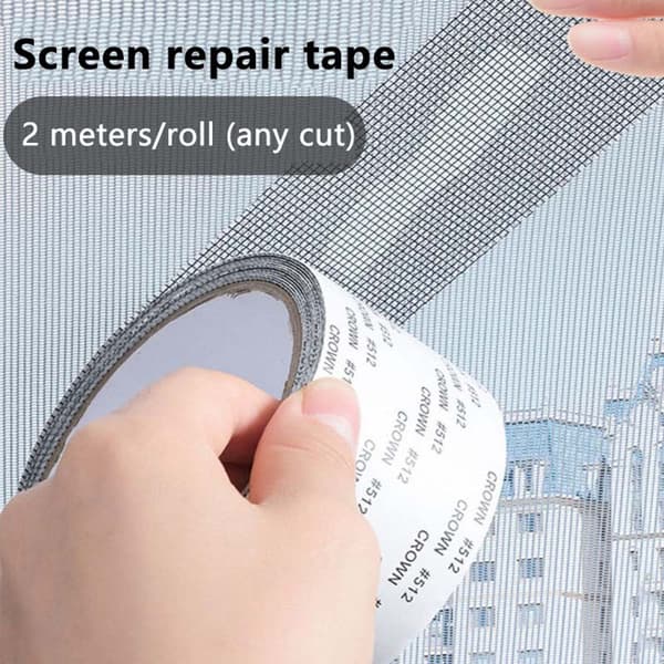 Window Screen Repair Tape Self-Adhesive Window Screen Sticker Can Be Cut Instantly Window Screen Patch Grey Grey