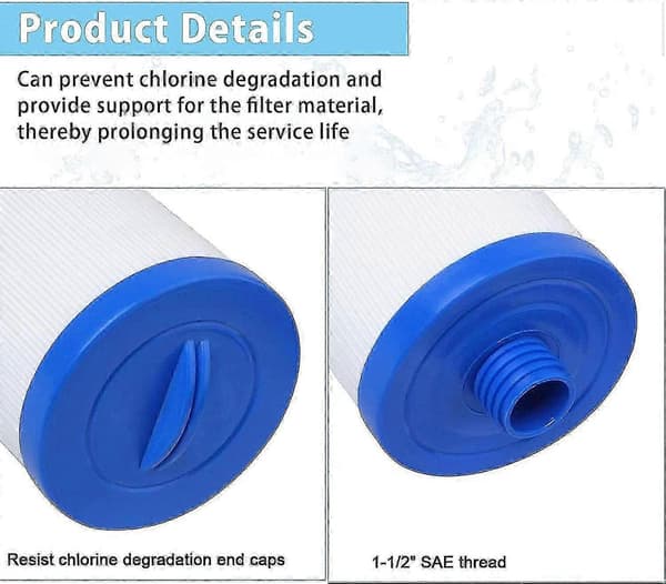 2-pak spafilterpatroner, kompatible med Pleatco PWW50 & Unicel 6CH-940-FA-