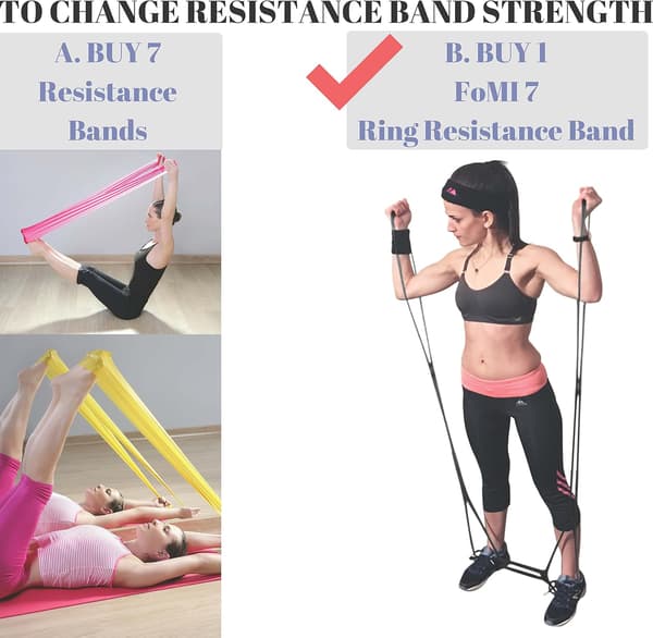 7 Ring Stretch og modstandsbånd | Ryg, fod, ben, a
