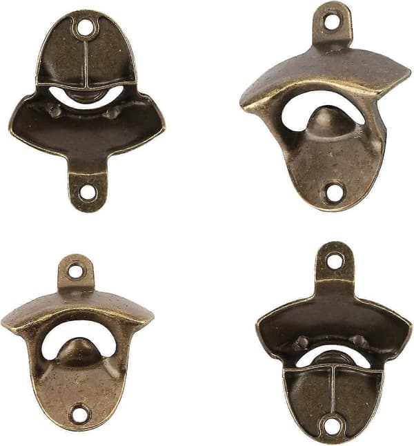 10 Pcs Wall Mounted Bottle Opener Beer Soda Wine Opener For Cafe Bars Restaurant Kitchen Bartender (bronze)