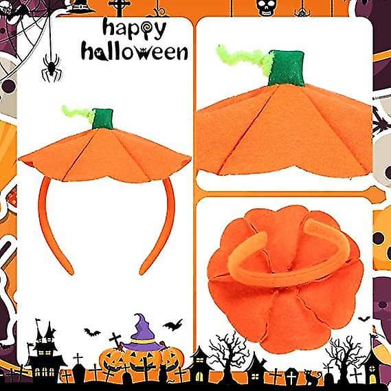 4 Stykker Halloween Græskar Hårbånd Halloween Kostume Elastiske Hårbånd Til Halloween Kostumefest Tilbehør ff