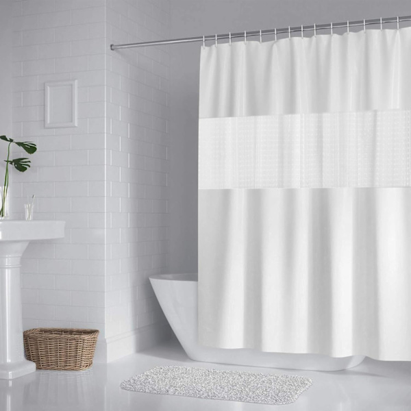 #Duschdraperi 200x180cm Polyester och EVA Halvtransparent#