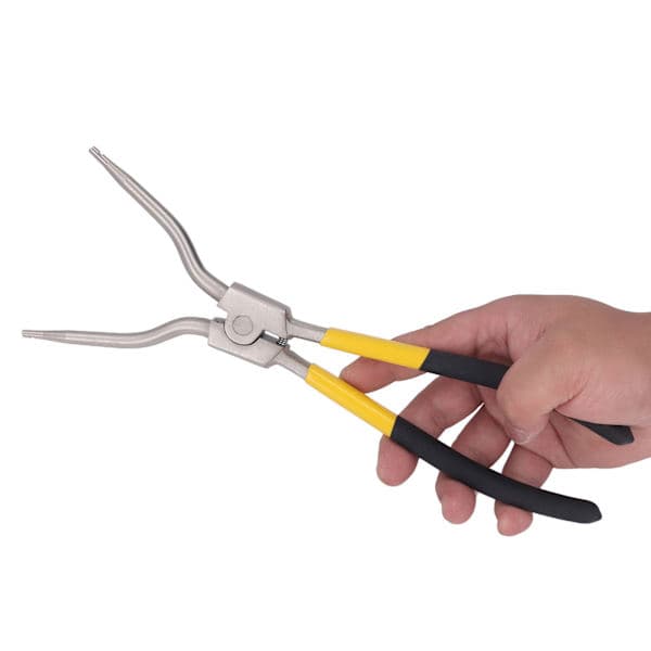 PC Washing Machine Disassembly Tool - 11 Inch Yellow and Black Handle Circlip Pliers
