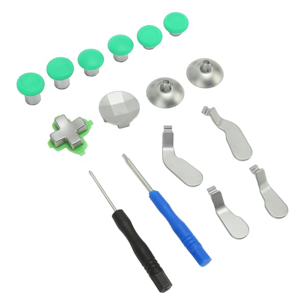 Handle Metal Key Paddle Set Professional Aluminum Alloy Replacement Control Key Paddle Kit for PS4 Green
