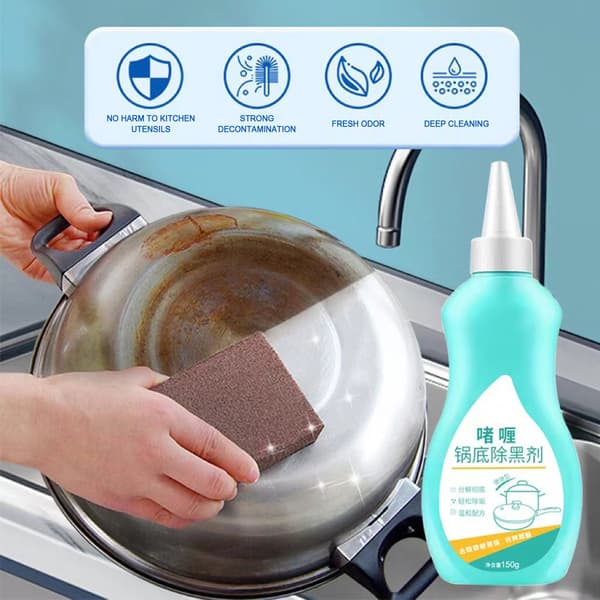 Pots Bottom Effective Degreaser Easy to Apply Rinse Aid for Cookware Use 1pc 1pc