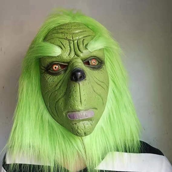 Vihreä hirviönaamio Pukuasuste Joulu Cosplay, Vihreä L