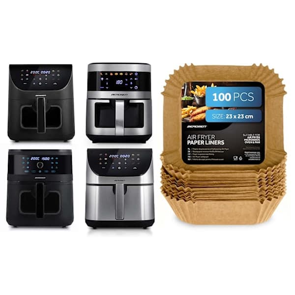 Airfryer Bakepapir 23cm 100stk, Engangs bakepapir for Airfryer-matlaging
