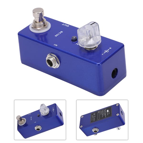 Fuzz Effect Mini Metal Effektorpedal med True Bypass Musiktilbehør