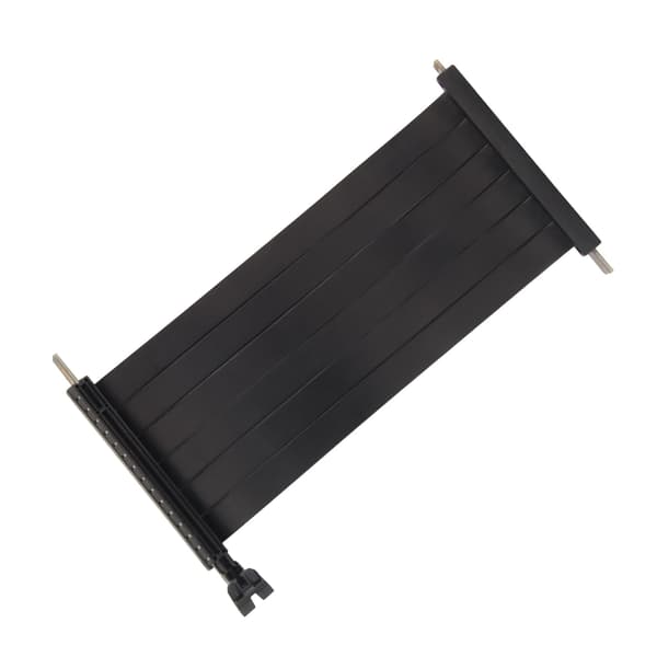 PCIE 3.0 X16 Riser Cable 180 Degree High Speed Flexible Dual Reverse Connector GPU Graphics Card Extension Cable Black 60cm / 23.6in