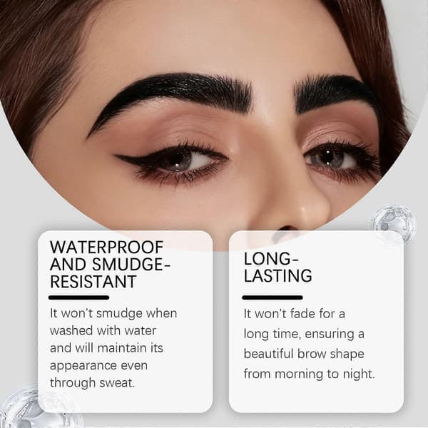 Zephoco Brown Double-Headed Color-Developing Eyebrow Pencil Creates a Natural and Three-Dimensional Wild Eyebrow Brush with Smooth Strokes That Are Easy