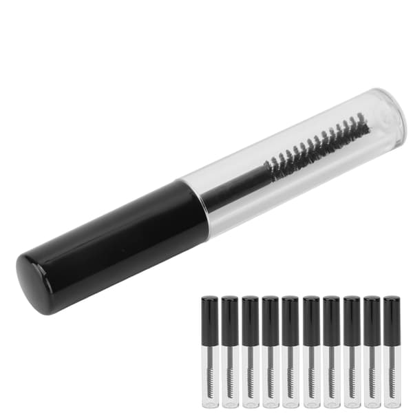 10 Pcs Empty Mascara Tube Refillable Eyelash Cream Container with Brush for Cosmetics 1.5ml