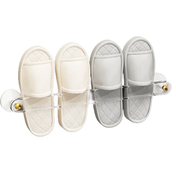 Waterproof Bathroom Slipper Holder Multifunctional Wall-Mounted Shoe Storage The Transparent Medium The Transparent Medium