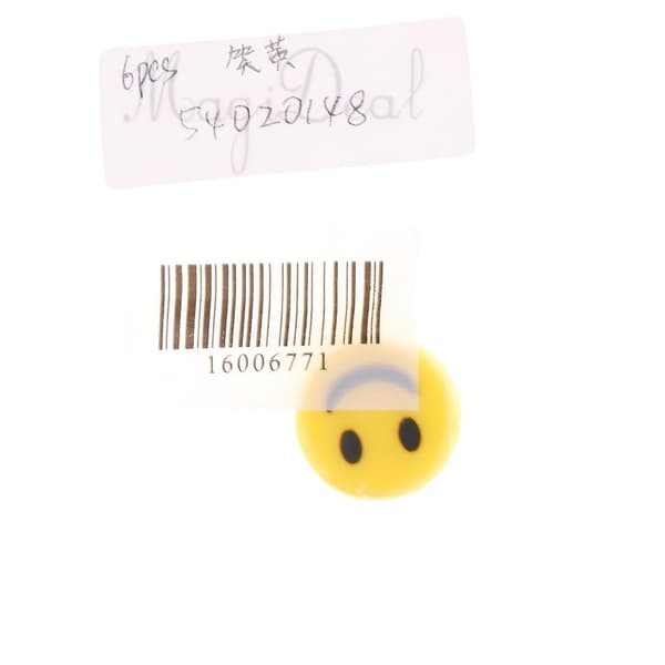 6 stykker tennisketcher vibrationsdæmper støddæmper dæmper gul smil