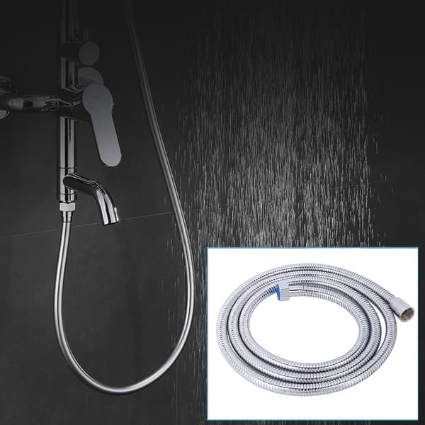 2m G1/2in Thread Stainless Steel Galvanized Shower Hose Home Bathroom Bath Accessory