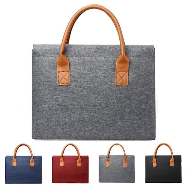 13 14 15 tommer Laptop Sleeve Håndtaske SORT 14 tommer - spotudsalg