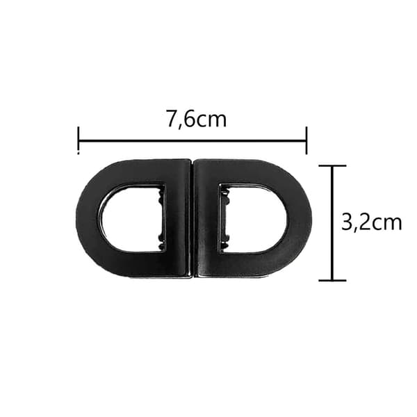 Magnetisk hårklemme – 3 stk 60 Black