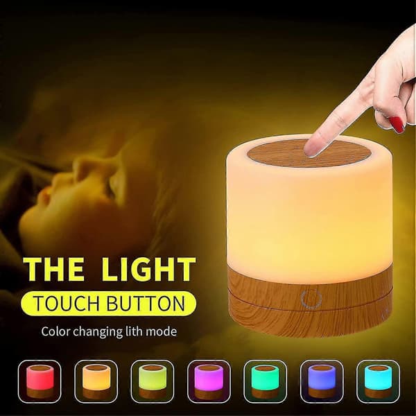 Smart Remote Control Wireless Control Switch Colorful Atmosphere Bedside Lamp Bedroom Nursing Creative Gift Table Lamp Night Light 1 Pack szkydv