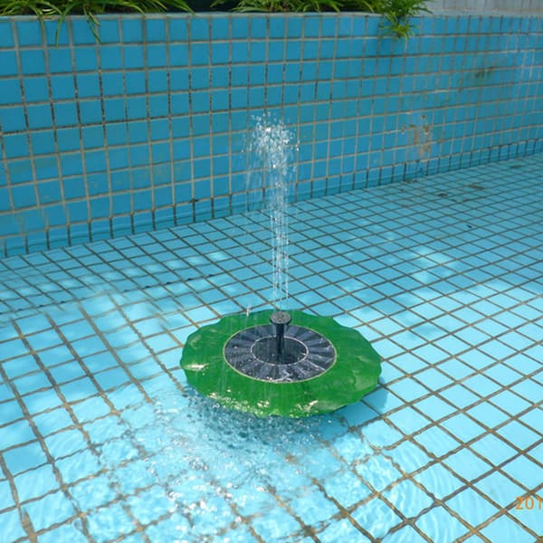 Solar Damfontæne Lotusblad Pumpe Panel Pool Akvarium Flydende Have