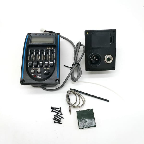 Lc-5 5-bånds Akustisk Gitar Pickup Pickup Folk Klassisk Eq Pickup Equalizer System Tilbehør (rød kant)