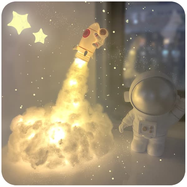 DIY-rakett nattlampe astronaut sky-lampe med