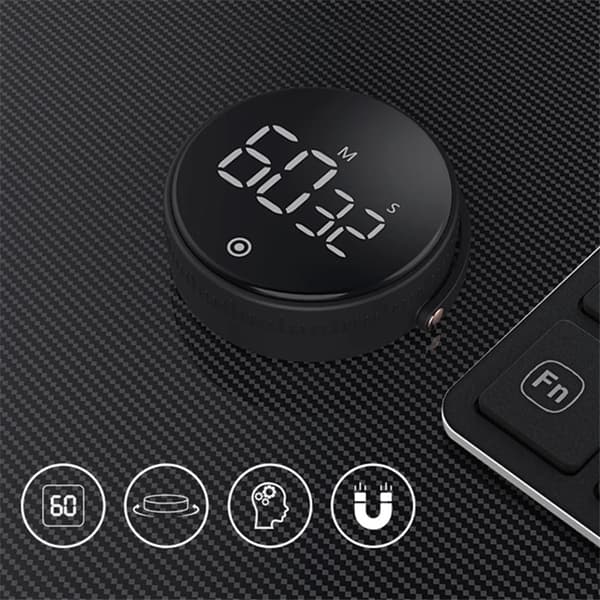 Kjøkkentimer Stor LED Magnetisk Digital Nedtelling Nedtellingstimer Visuelle Timere For Baking Studier Hvit White
