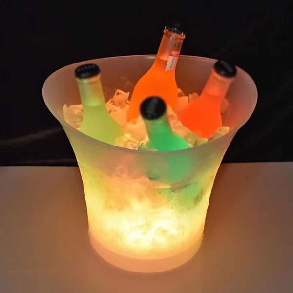 LED-isbad, 5 liter stor kapacitet flaskkyl - champagne