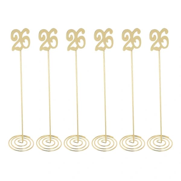 Stainless Steel Table Numbers - Standing Table Number Set for Banquets and Weddings Number 26