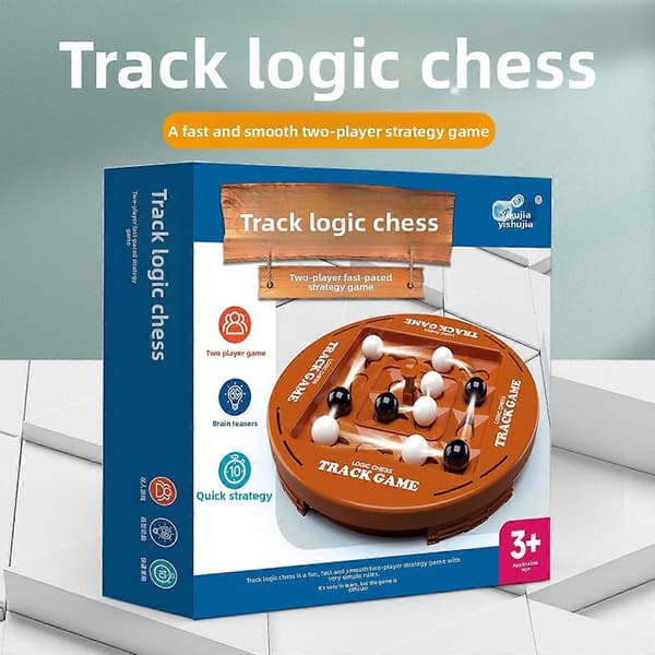 Logic Chess Track Game for 2 Players, Brain Puzzle, 18 cm