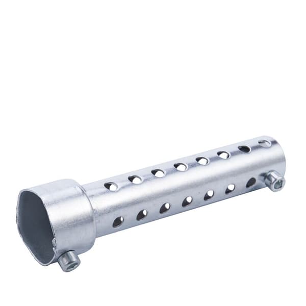 2X Sølv Motorcykel Udstødningsrør Lyddæmper Kan Indsætte Baffel Db 35mm x 140mm