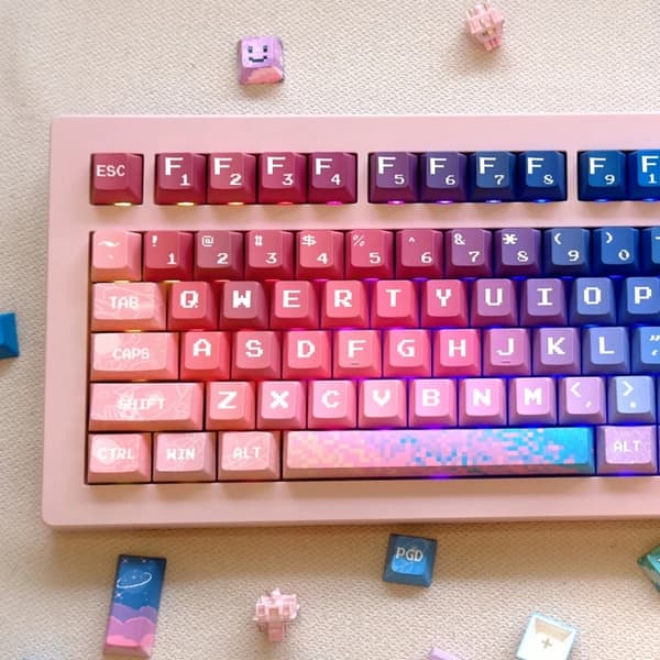 GMK Keycaps 129 taster Cherry Profil DYE-SUB Personlige Space Pixel Keycaps Space pixel Space pixel