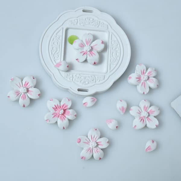 6-hulls kirsebærblomst silikonform - DIY epoksy gipsform duftform