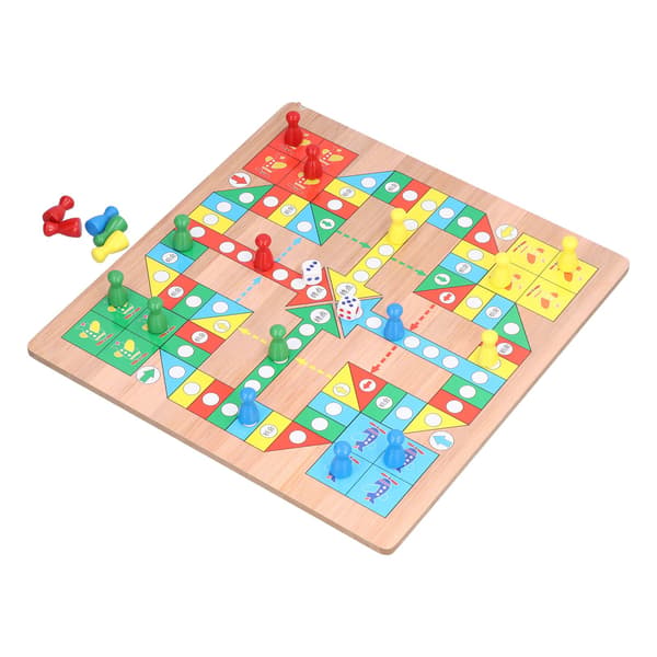2-in-1 Multifunctional Wooden Flying Chess Five-in-a-row Educational Toy Board Game (2-in-1 Chess)