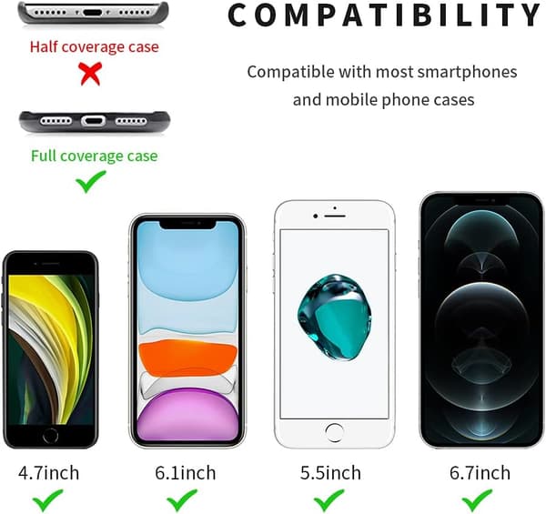 2 justerbare halskæder til universel mobiltelefonrem, telefon